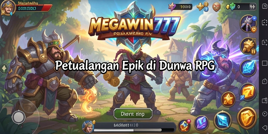 Screenshot MEGAWIN777 menampilkan aksi seru dan petualangan di dunia RPG.
